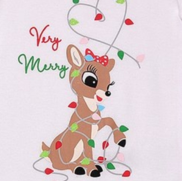 NWT Rudolph Rednose Reindeer Official Licensed Product Very Merry Clarince PJs - Picture 2 of 6